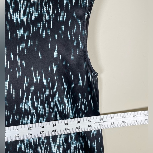 Theory Rikina Flame Silk Chiffon Sleeveless Drape Shift Dress Womens Sz 8 - Picture 14 of 14